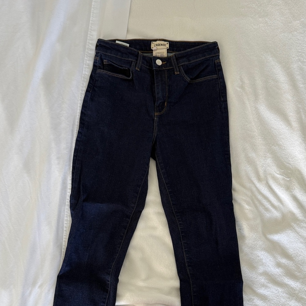 L'AGENCE Women's Dark Blue Skinny Jeans